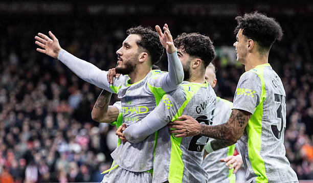 曼城客场2-1艰难拿下森林 切尔基一传一射配得上曼城10号球衣